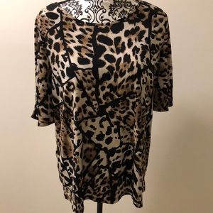 Susan Graver leopard blouse
